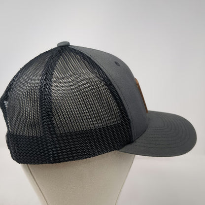 Yupoong Trucker Hat Gray One Size Mesh Back Snapback American Flag Patch