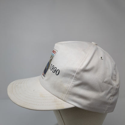 Idaho USA 25 1890-1990 Snapback Hat White One Size Adjustable Vented Holes