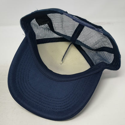 Blue Trucker Hat One Size Mesh Back Firefighter Athletic Race Bomberos