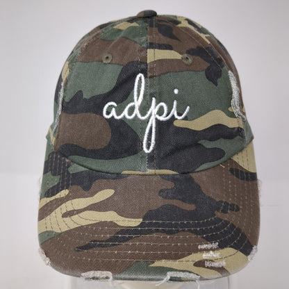 adpi Slideback Hat Camouflage OS Adjustable Embroidered Distressed District