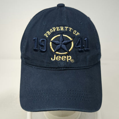Jeep Baseball Cap Blue One Size Slideback Embroidered Property Of 1941 Hat