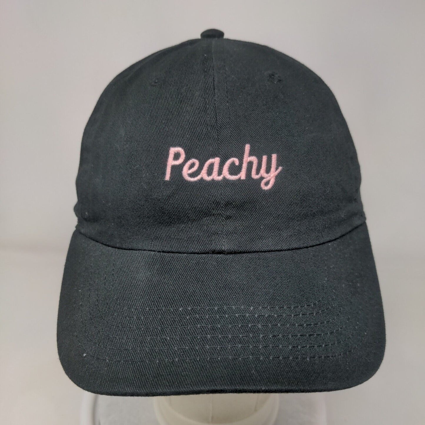 Peachy Slideback Hat Black OSFA Embroidered J. Galt 44 Newhattan