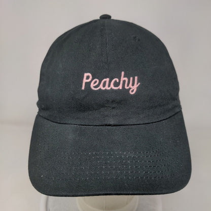 Peachy Slideback Hat Black OSFA Embroidered J. Galt 44 Newhattan