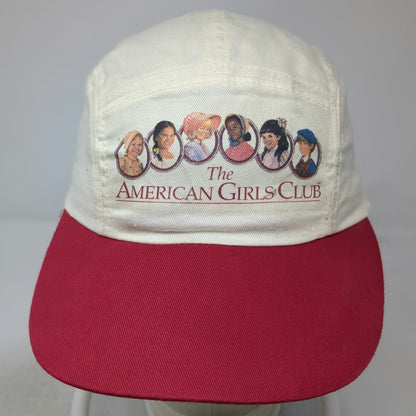 Pleasant Company 5 Panel White Red Hat One Size American Girls Club Graphic