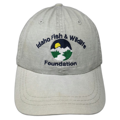 Meridian Idaho Fish & Wildlife Foundation Hat Beige One Size Baseball Cap Strap