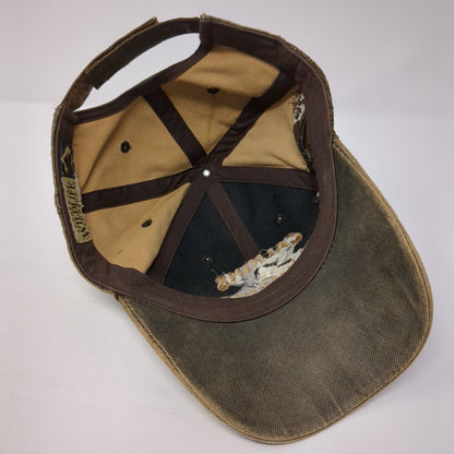 Calkins Plumbing Strapback Hat Brown One Size Adjustable Wildlife Series