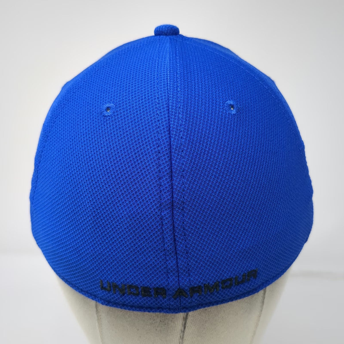 Under Armour Baseball Cap Blue M Fitted Logo Stretch Fit Blitzing Athletic Hat