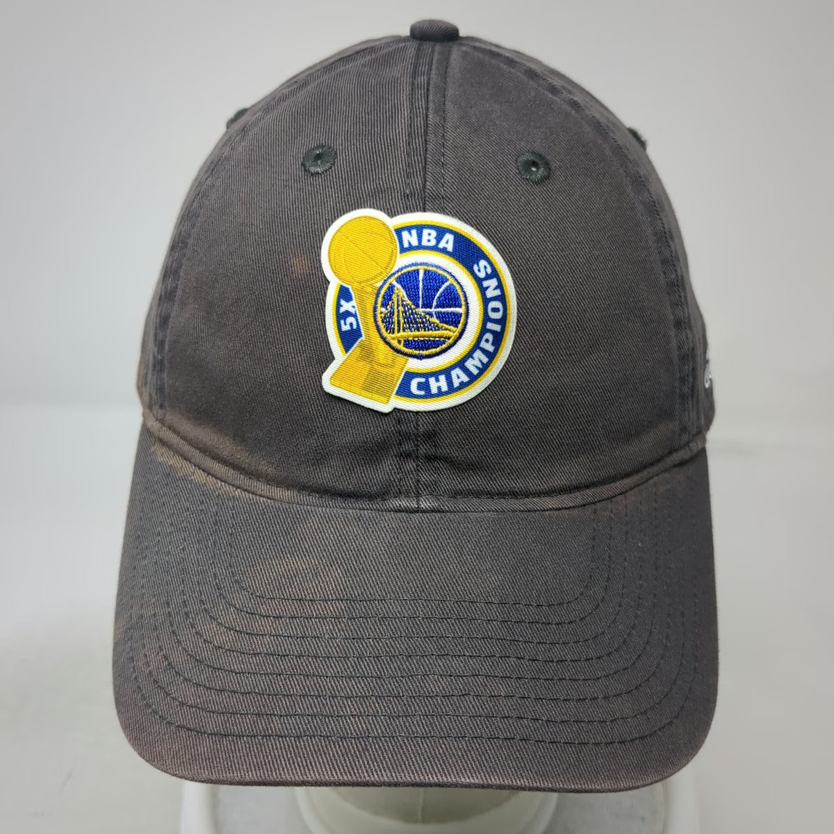 Adidas Golden State Warriors NBA 2017 Champions 5X Gray One Size Cap Hat Strap