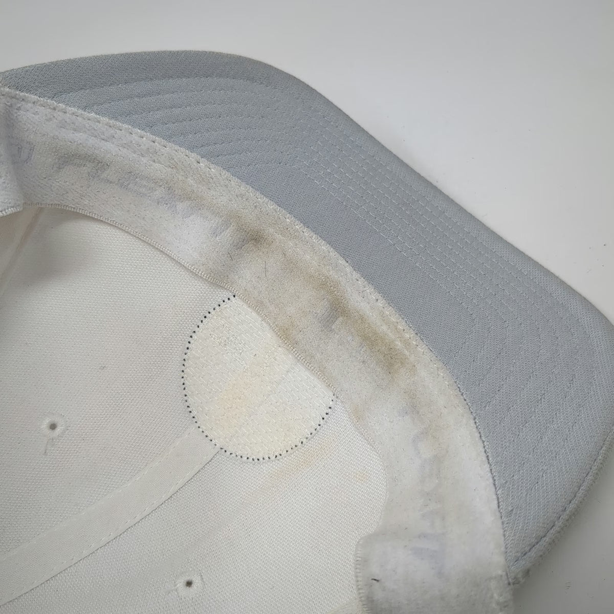 TravisMathew Snapback Hat White One Size Flexfit 110 Gray Brim Logo Patch