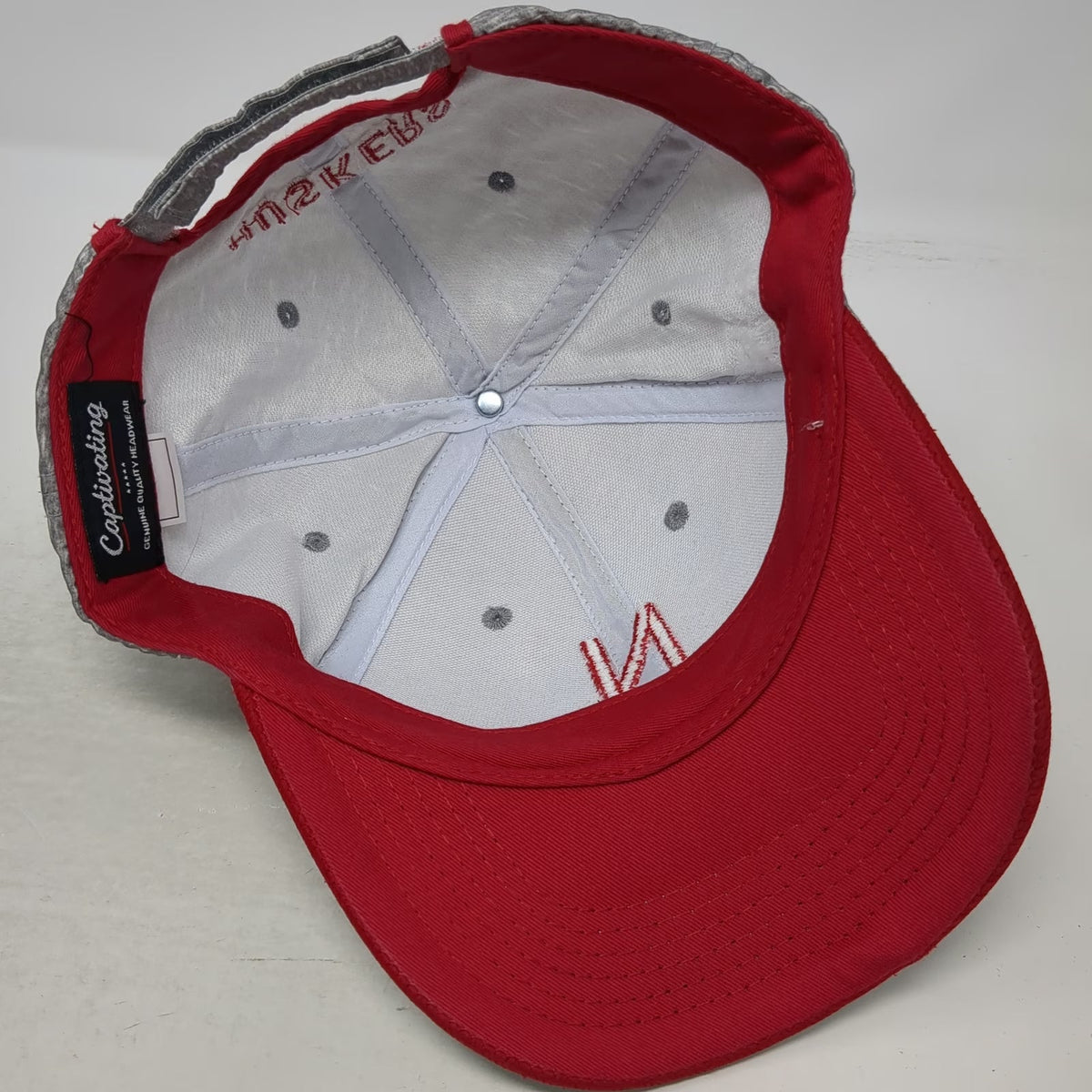 Captivating Nebraska Cornhuskers NCAA Gray OSFM Cap Strapback Embroidered Hat