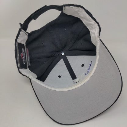 WV Adult Strapback Hat Black One Size Adjustable Pro Model Pacific Headwear