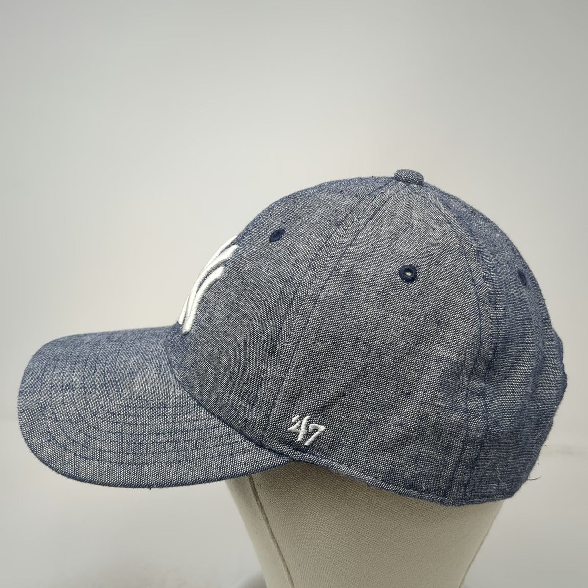 '47 New York Yankees MLB Baseball Cap Blue White One Size Cotton Slideback Hat
