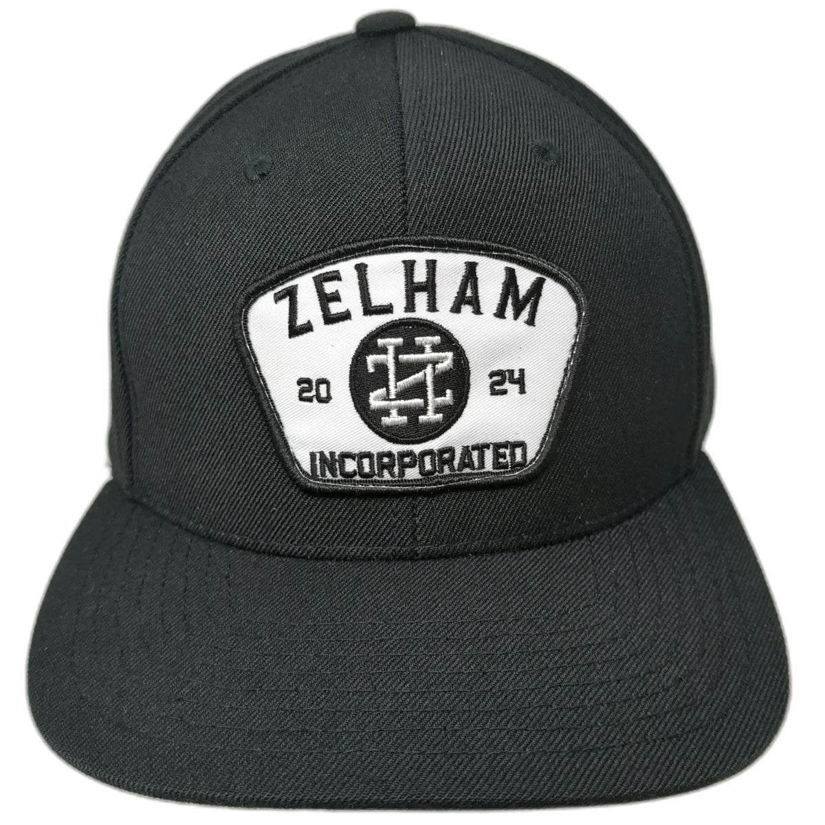 Yupoong Snapback Black One Size Hat Zelham Incorporated Patch Green Under Visor