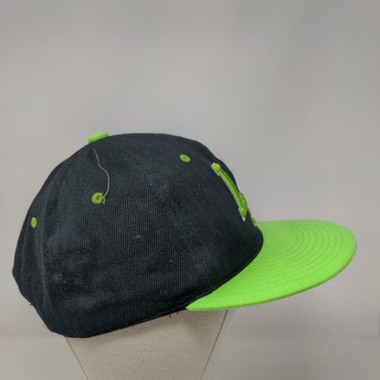 LA Snapback Hat Multi One Size Embroidered Colorblock 6 Panel Headlines