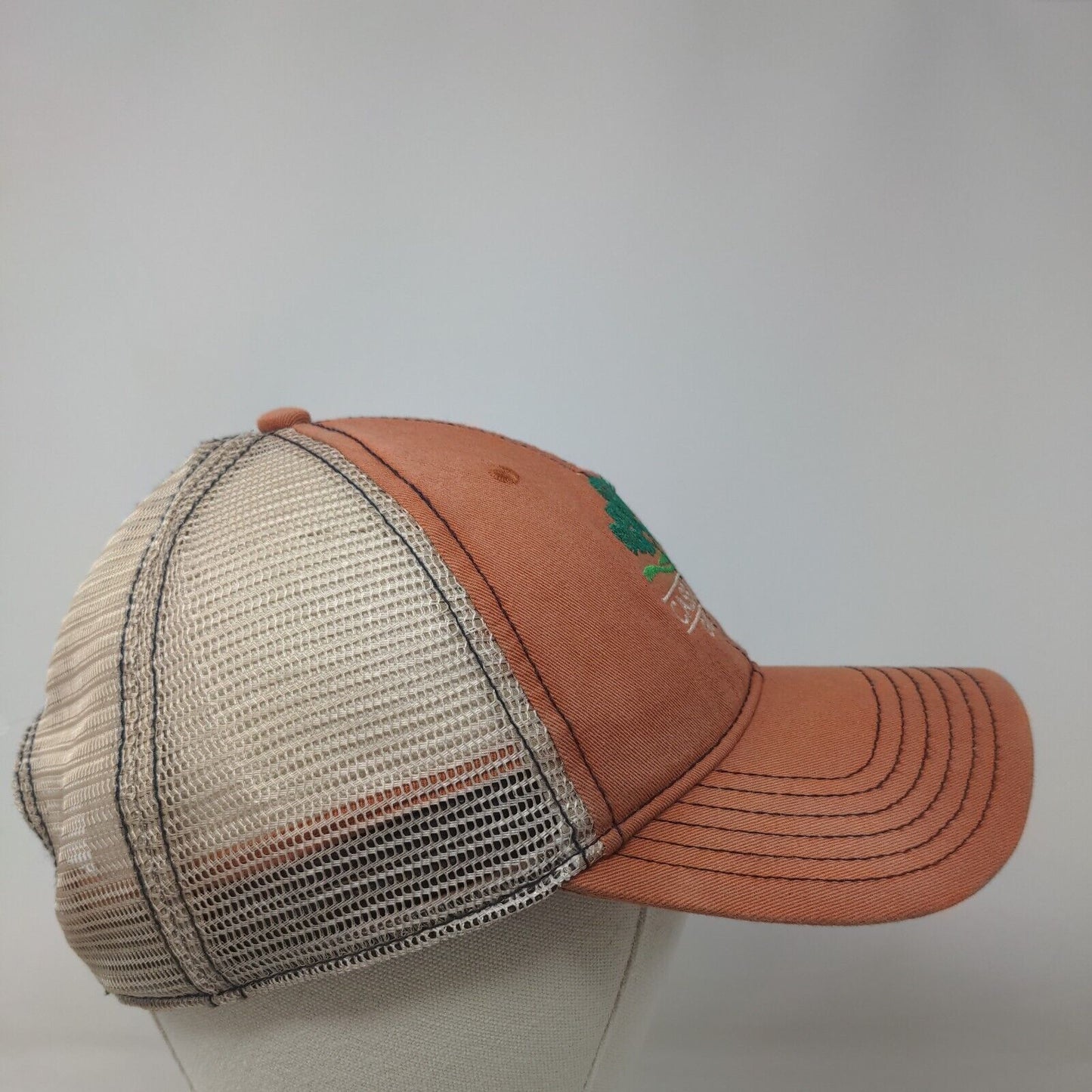 Casselberry Golf Club Snapback Hat Orangish Brown OSFM Embroidered Mesh Back