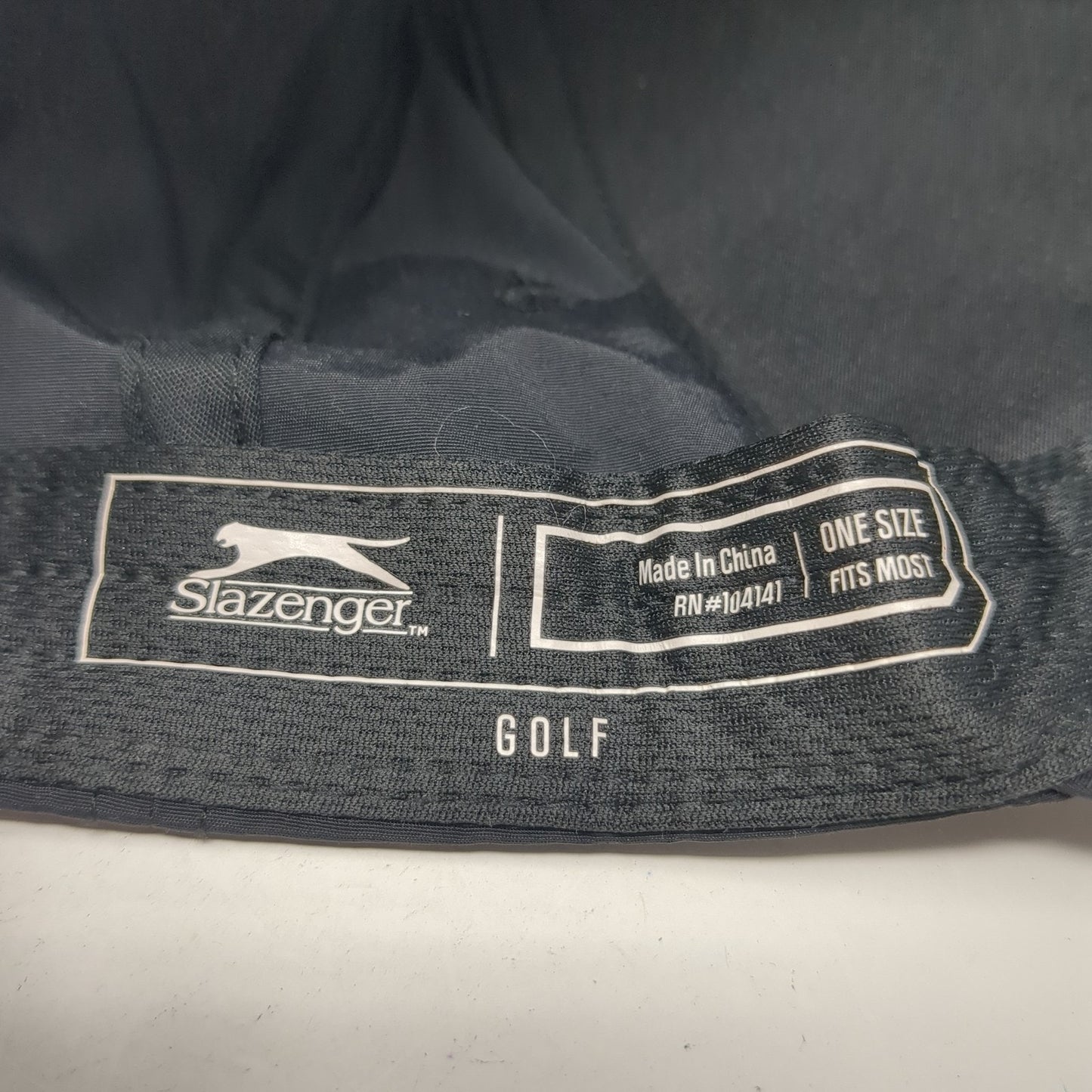 Slazenger Golf Strapback Hat Black One Size Adjustable 6 Panel Blank