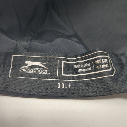 Slazenger Golf Strapback Hat Black One Size Adjustable 6 Panel Blank