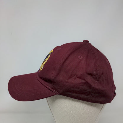 Cheam CC Cricket Club Est 1864 Strapback Hat Red Burgundy One Size Embroidered