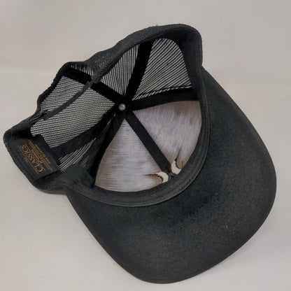 Hurley Snapback Trucker Hat Black OS Adjustable Mesh Back The Classics Yupoong
