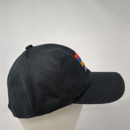 Armenia Strapback Hat Black One Size Adjustable Embroidered Patriotic 6 Panel