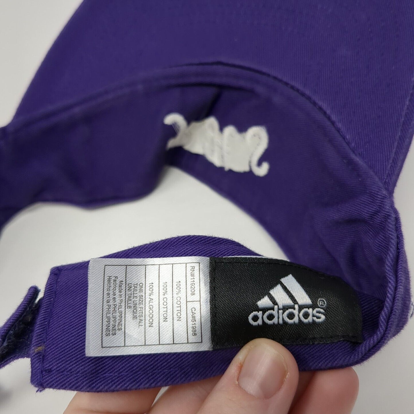 PHS Strapback Golf Sun Visor Hat Purple One Size Adjustable Embroidered Adidas