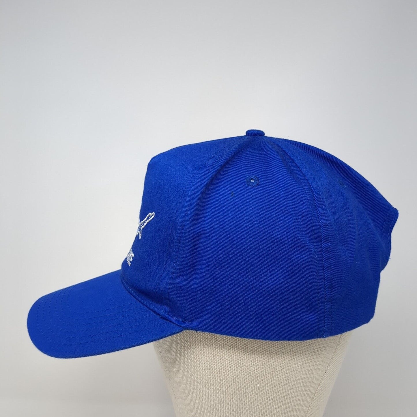 Weatherby Lake Snapback Hat Blue One Size Adjustable Embroidered 6 Panel