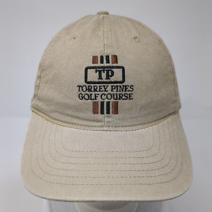 TP Torrey Pines Golf Course Slideback Hat Tan One Size Adjustable