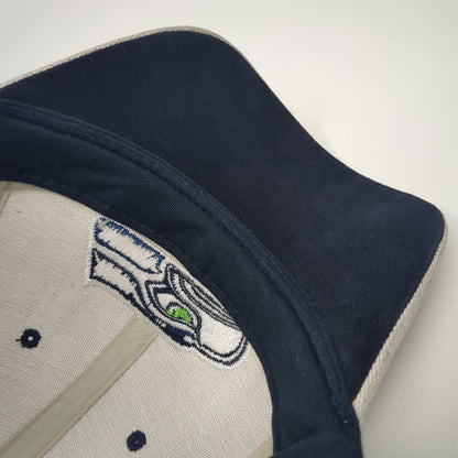 Seattle Seahawks NFL Top of the World Hat Cap Beige Blue One Size Strapback