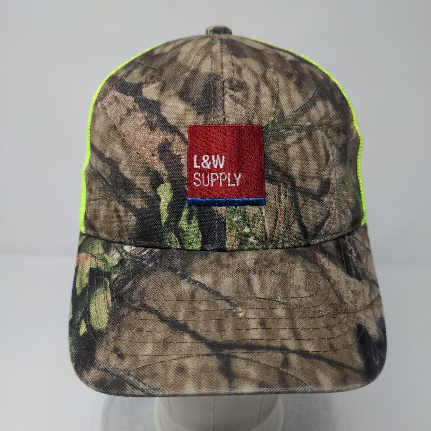 L&W Supply Strapback Mesh Back Trucker Hat Camo One Size Port Authority