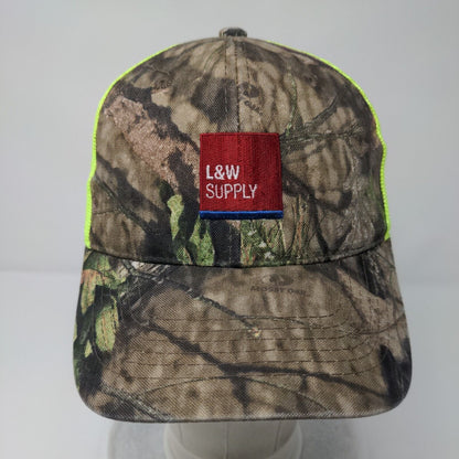 L&W Supply Strapback Mesh Back Trucker Hat Camo One Size Port Authority