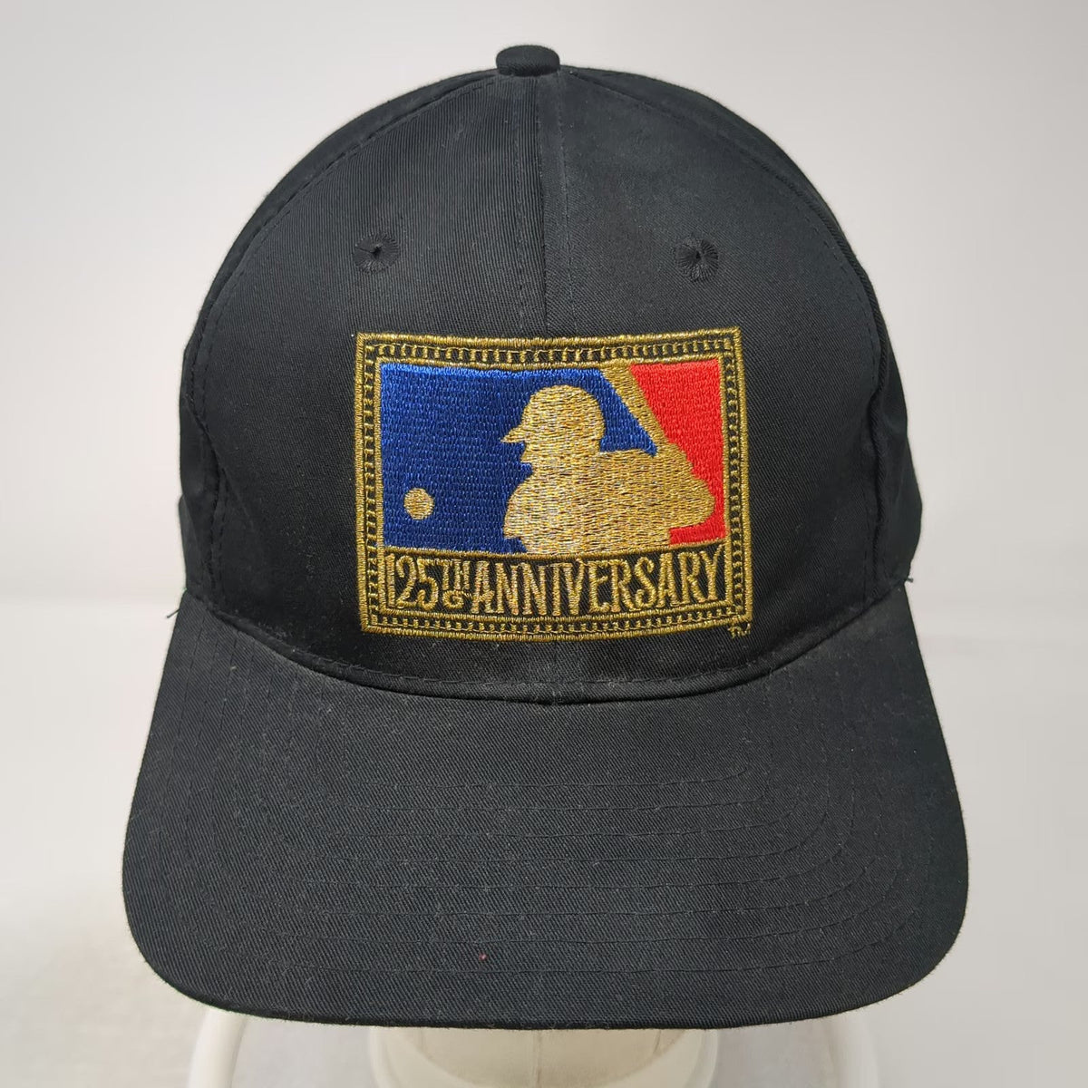 MLB Starter Snapback Hat Black One Size 125th Anniversary Gold Logo Green Brim