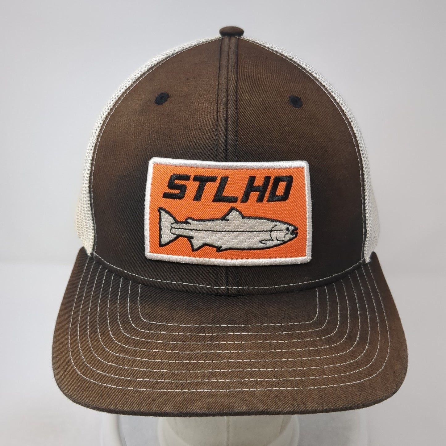 STLHD Snapback Trucker Hat Black One Size Adjustable Mesh Back Richardson