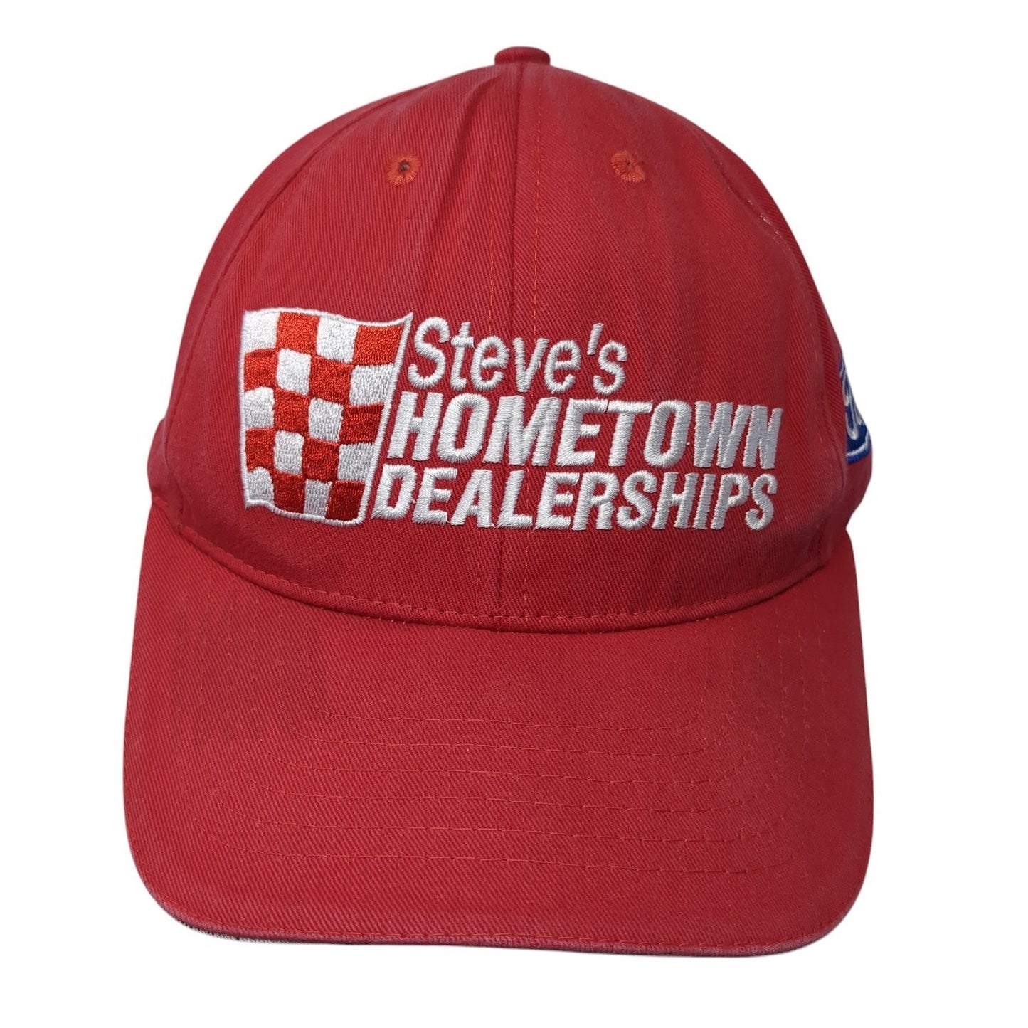 Steve's Hometown Dealerships Strapback Hat Red One Size Solid Ford Ram