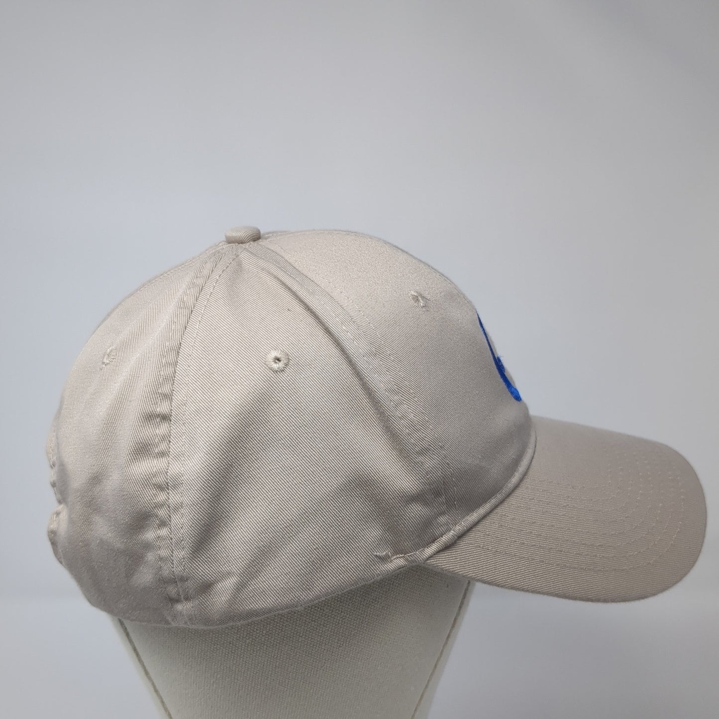 Great Circle Snapback Hat Beige One Size Solid Adjustable Embroidered