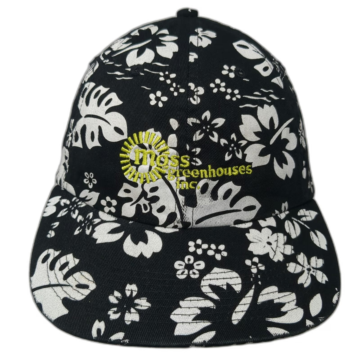 Fahrenheit Baseball Cap Black One Size Moss Greenhouses Floral Hibiscus Hat