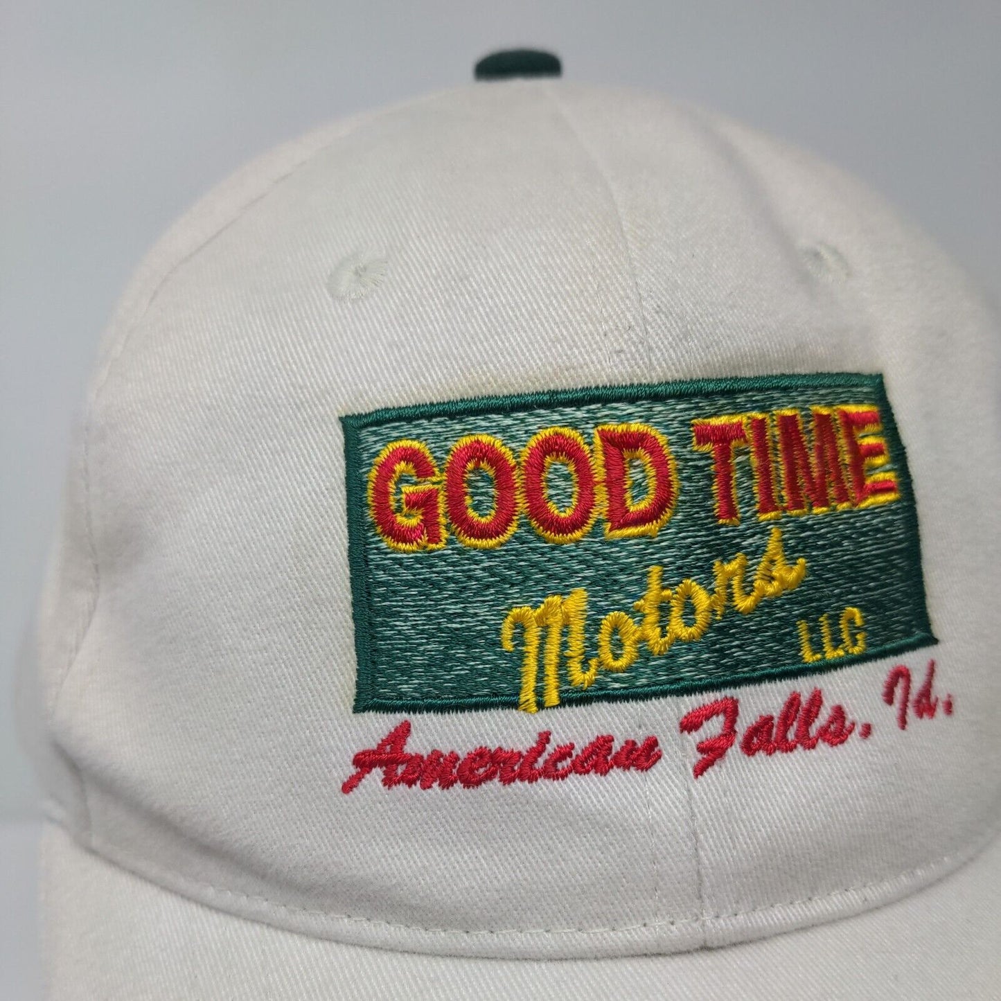 Good Time Motors LLC American Falls Strapback Hat Tan One Size Embroidered