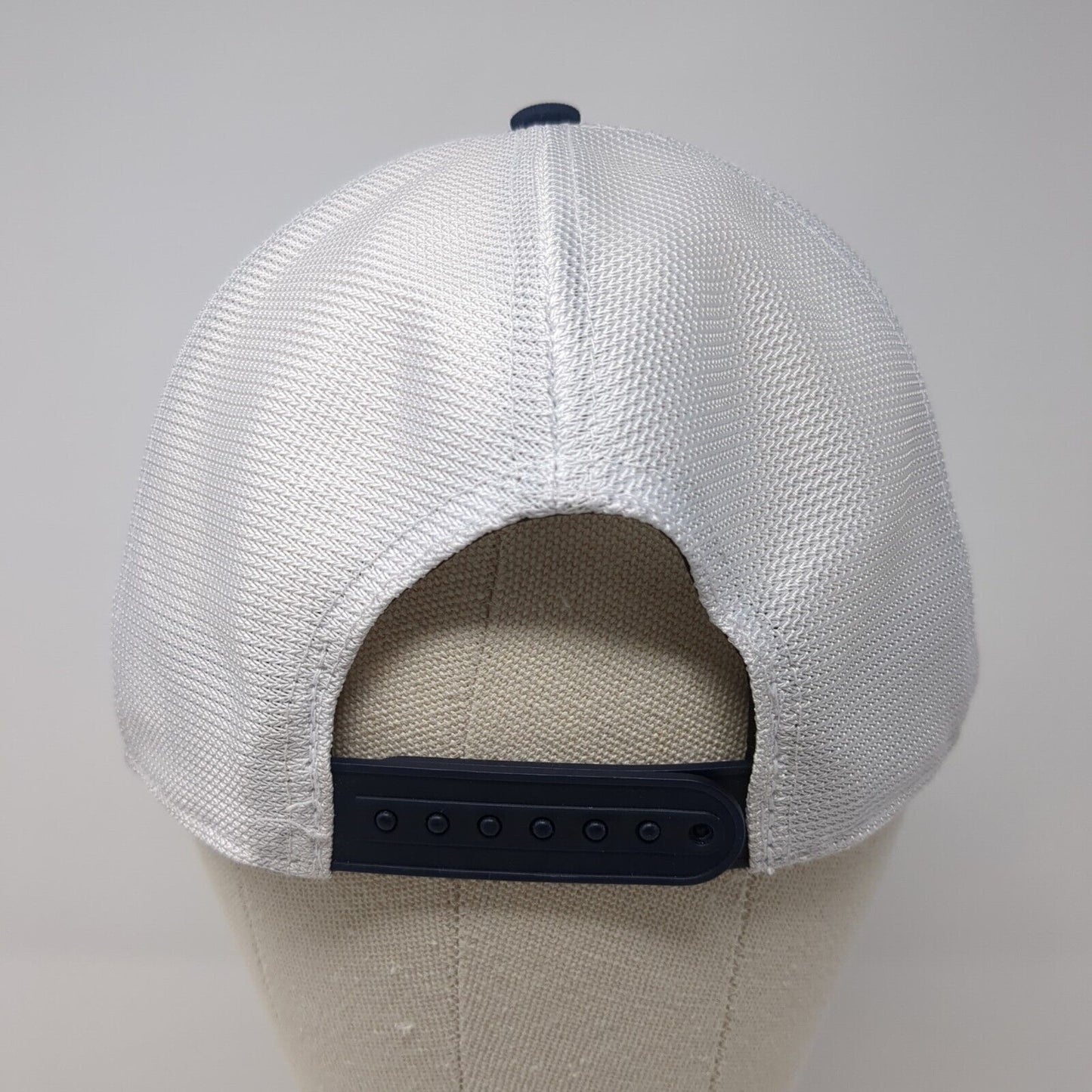 USA Flag Cabela's Snapback Trucker Hat Blue OS Adjustable Patriotic Mesh Back