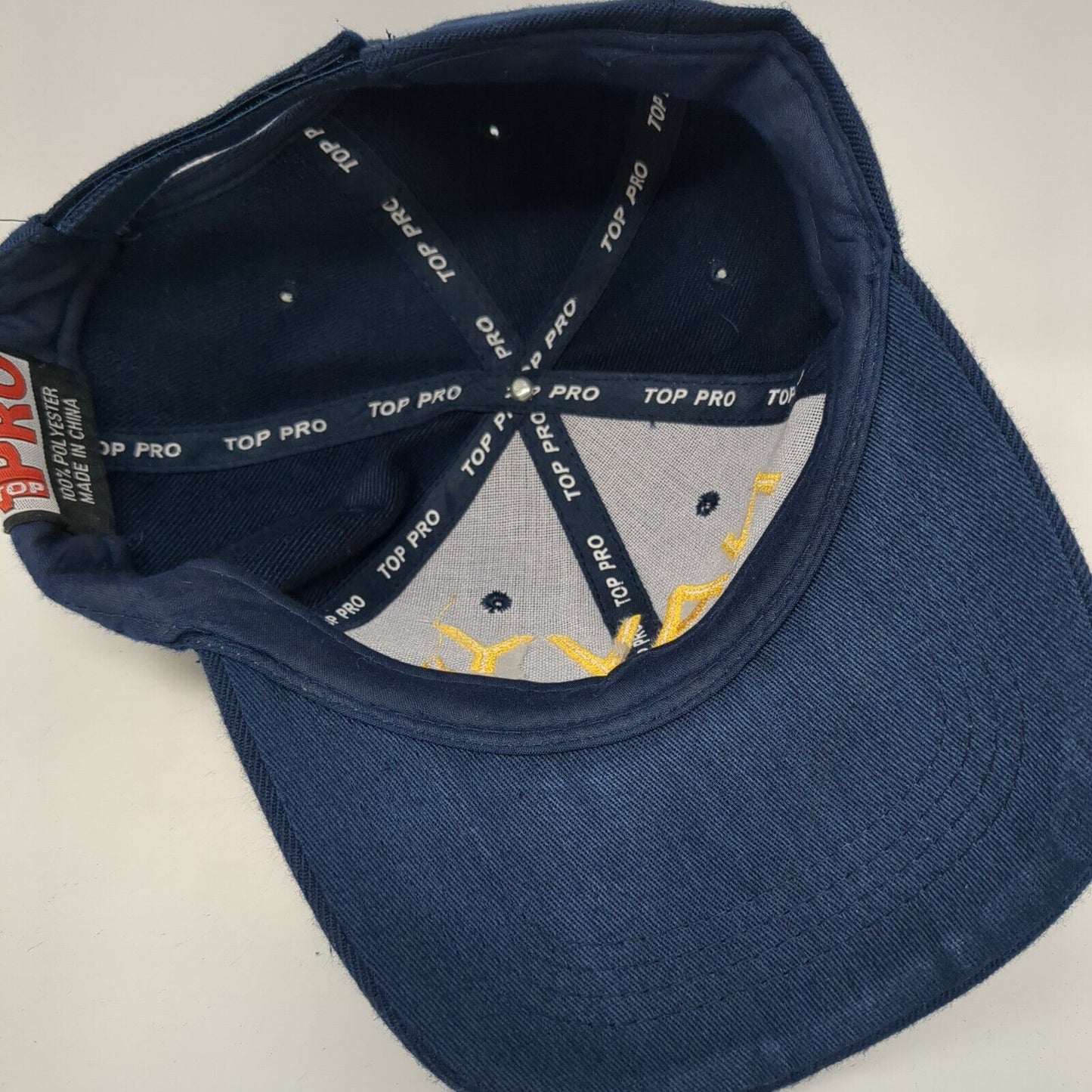 Navy Dad Strapback Hat Blue One Size Adjustable Embroidered Top Pro