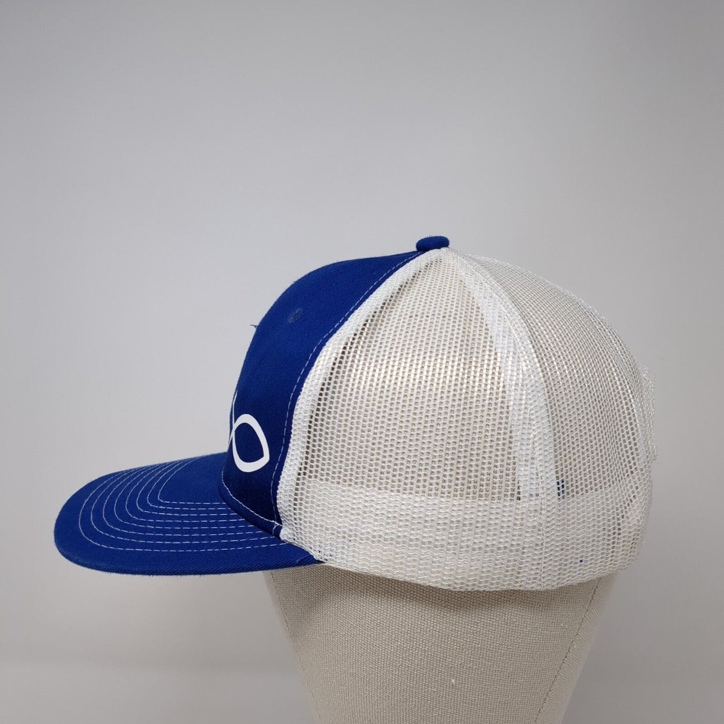 Fish Logo Snapback Mesh Back Trucker Hat Blue One Size Port Authority