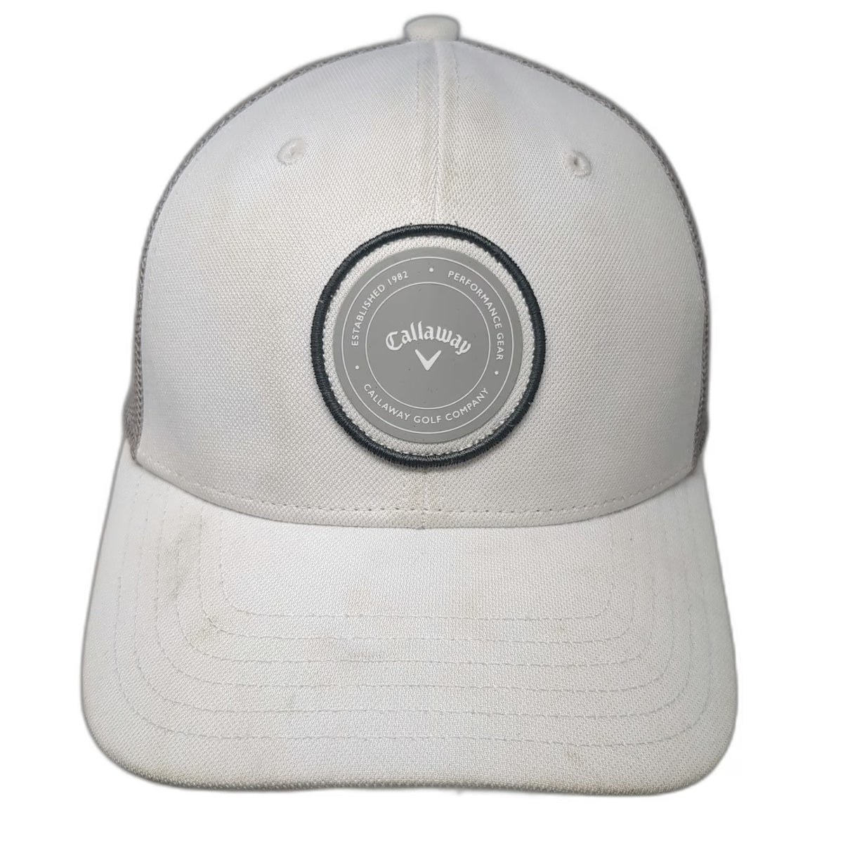 Callaway Trucker Hat White One Size Snapback Mesh Golf Performance Gear Patch