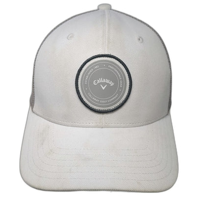Callaway Trucker Hat White One Size Snapback Mesh Golf Performance Gear Patch