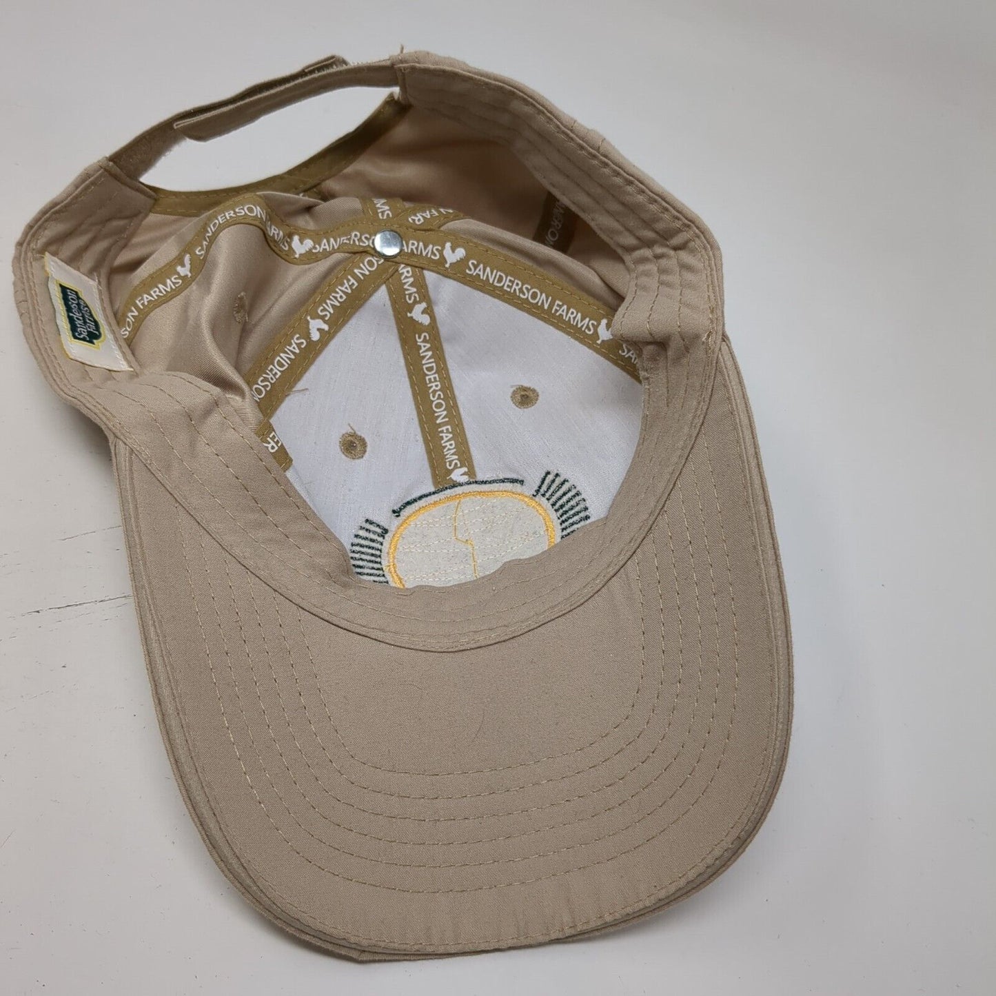 Sanderson Farms 70 Years of Excellence Strapback Hat Tan OS Adjustable 6 Panel