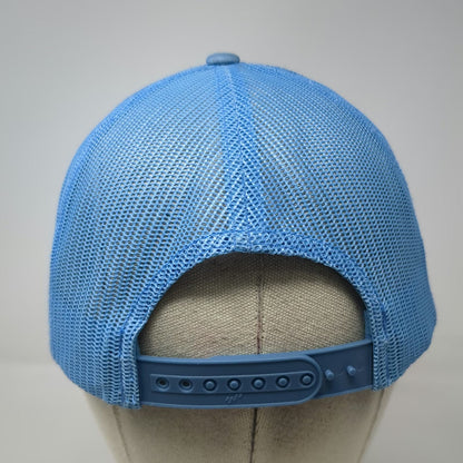 Yupoong Trucker Hat Blue White OSFM Keep Spills At Bay Prevention Mesh Snapback