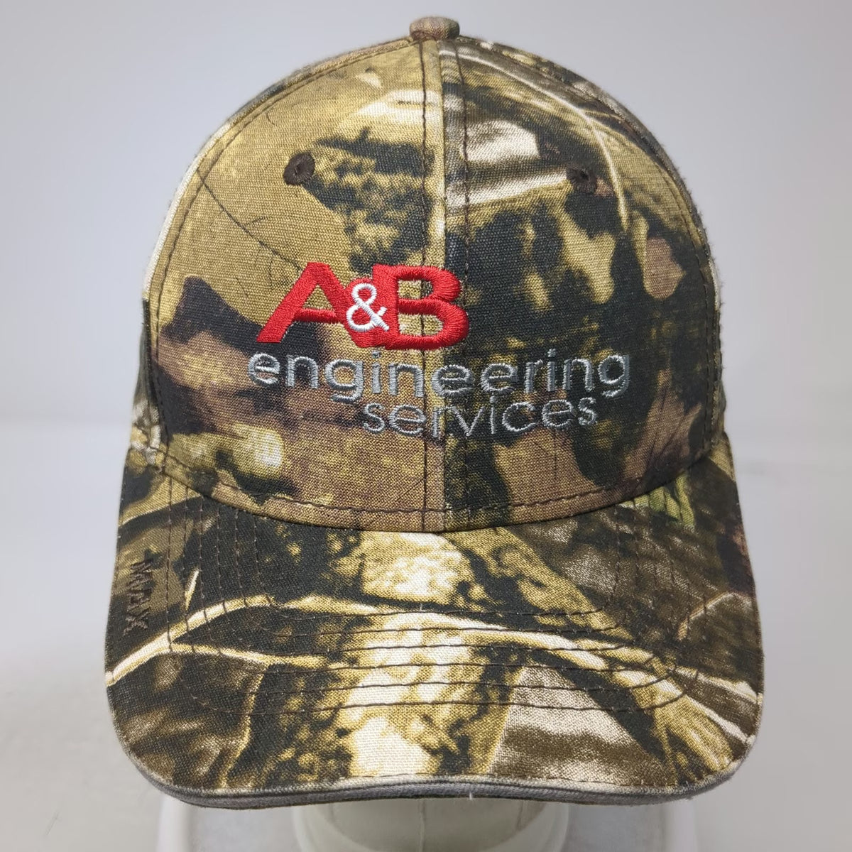 Triple Crown Baseball Cap Brown One Size Camo A&B Engineering Services Work Hat