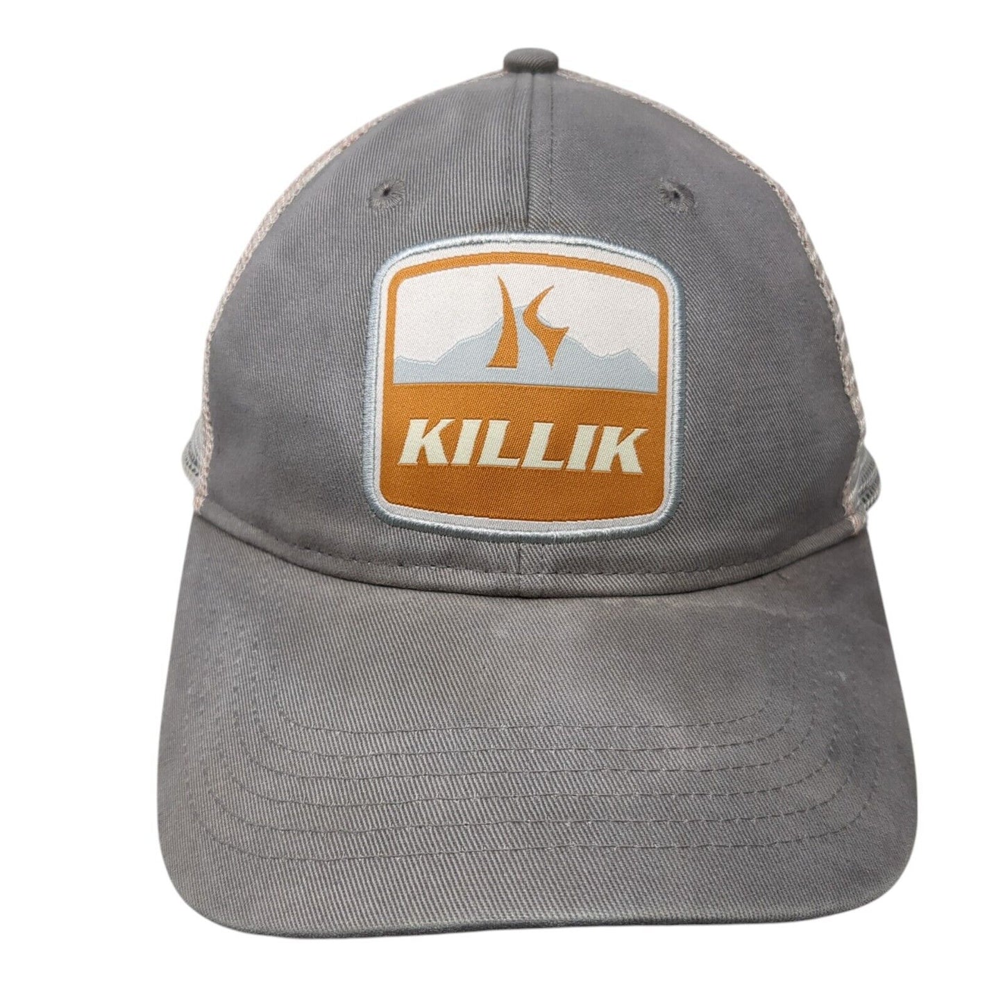 Killik Patch Snapback Mesh Back Trucker Hat Gray One Size Adjustable