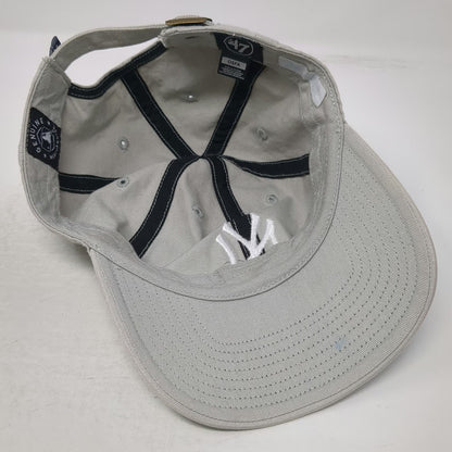 '47 New York Yankees MLB Baseball Cap Gray One Size Cotton Slideback Logo Hat