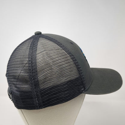 Patagonia Trucker Hat Gray One Size Mesh Snapback Mountain Logo 1973 Hiking Cap