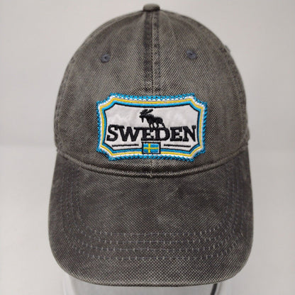 Sweden Strapback Hat Gray OSFA Adjustable Embroidered 6 Panel Polyester
