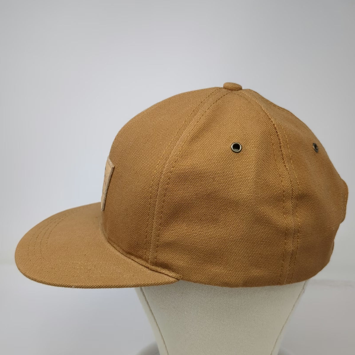 NRA ILA Leather Patch Brown Baseball Cap Hat Made in USA Metal Buckle Vintage