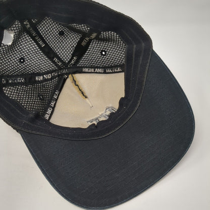 HT Highland Tactical Fitted Baseball Cap Black One Size Patriotic Mesh Back